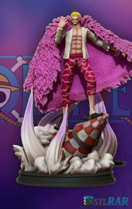 Doflamingo STL | One Piece Anime Figure | 3D Printable Statue | Digital Download