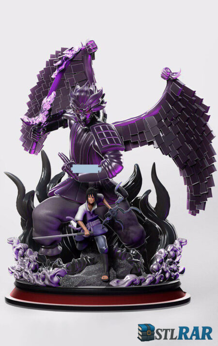 Sasuke & Susanoo STL | Naruto Anime Figure | 3D Printable Statue | Digital Download