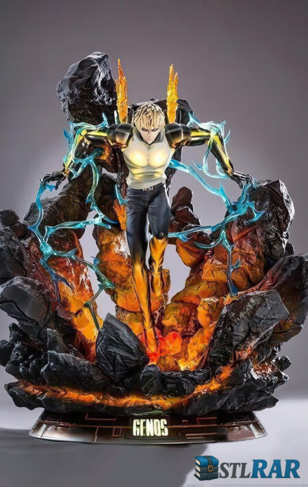 Genos RD STL | One Punch Man Figure | 3D Printable Anime Statue | Digital Download