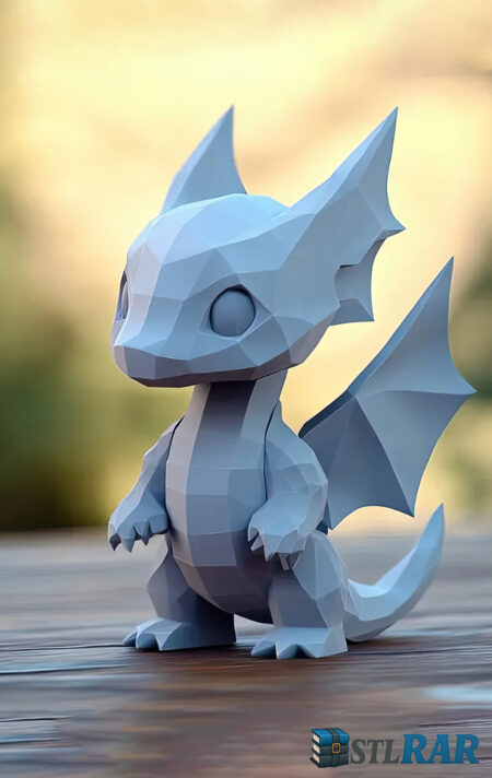 Dragon STL | Fantasy Dragon Figure | 3D Printable Model | Digital Download